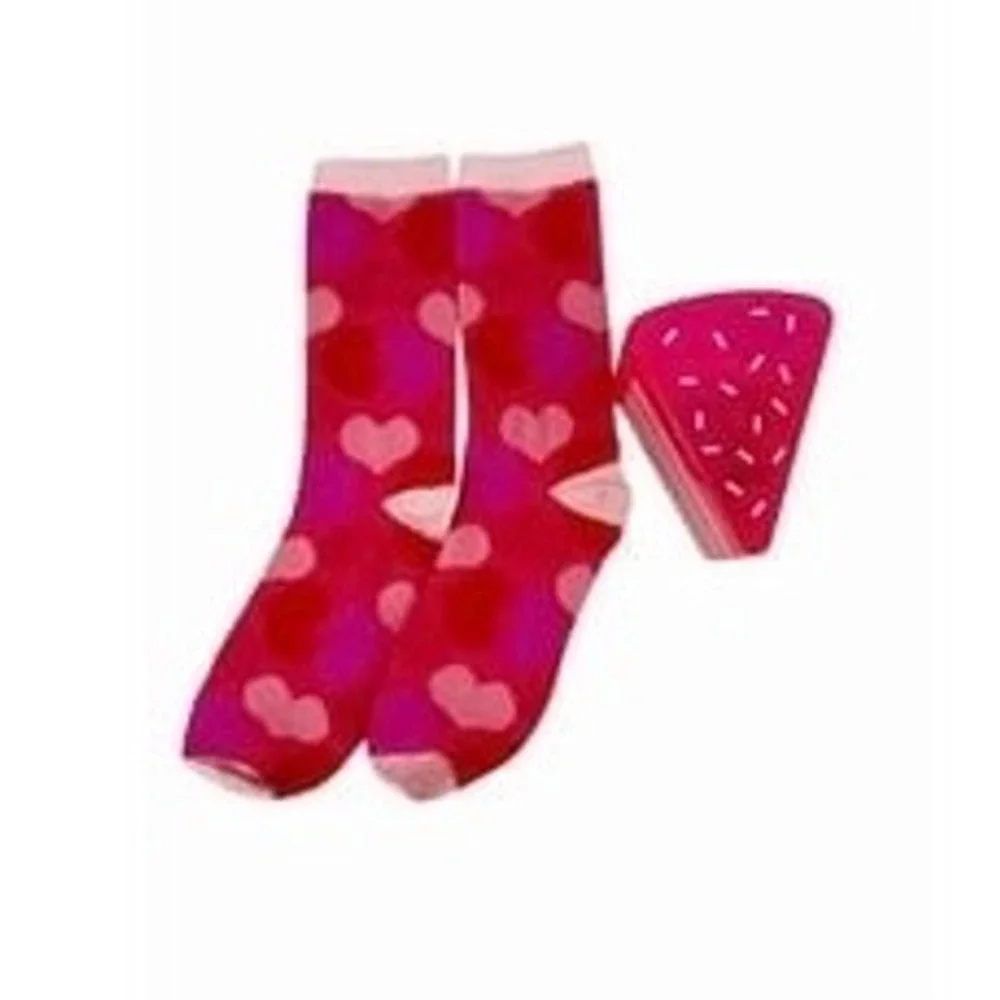 Way to Celebrate Womens Crew Socks Bundle 2‎ Pair Hearts XO Novelty Gift Box NEW